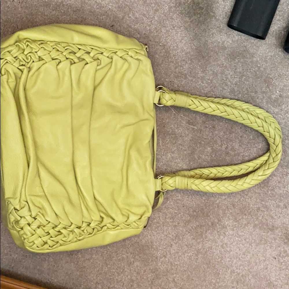 Lime green handbag
